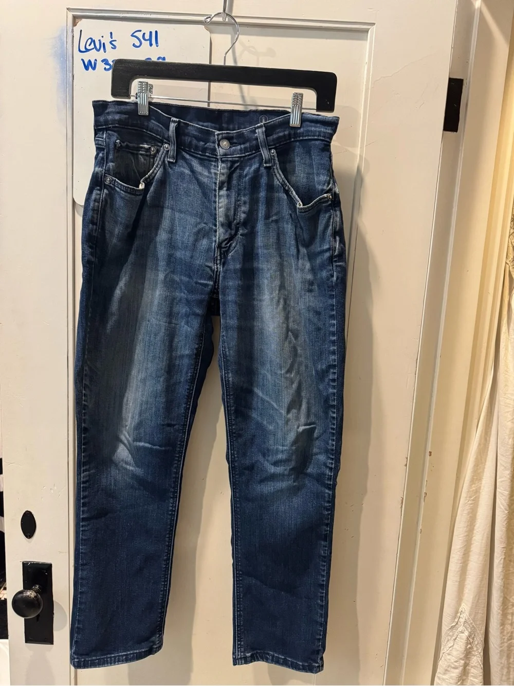 2 pair 541 Levi's Slim Straight Dark Blue Washed Jeans